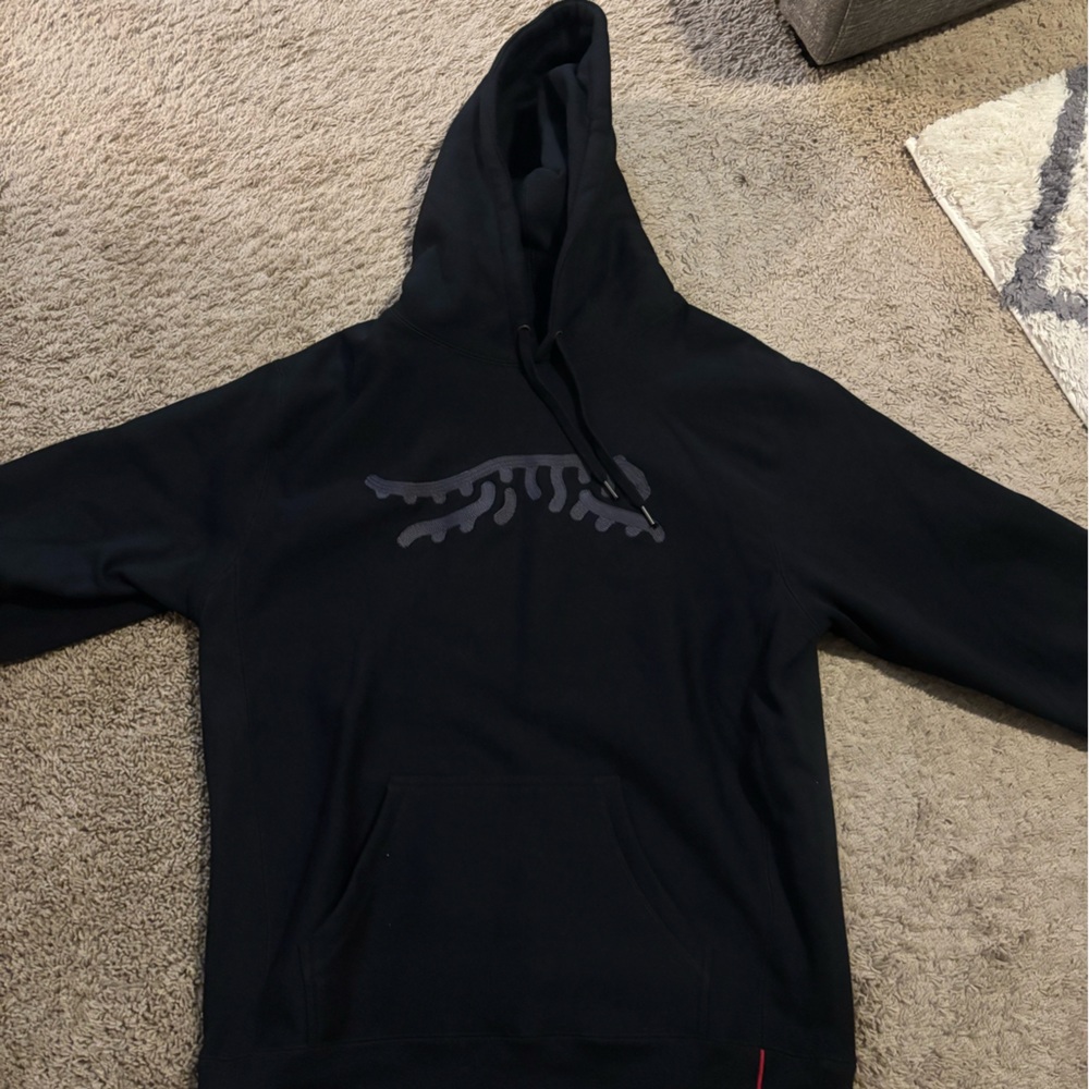 Black Graphic Pullover Hoodie